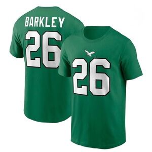 NWT Philadelphia Eagles Saquon Barkley 26 T-shirt Men’s Kelly Green TEE